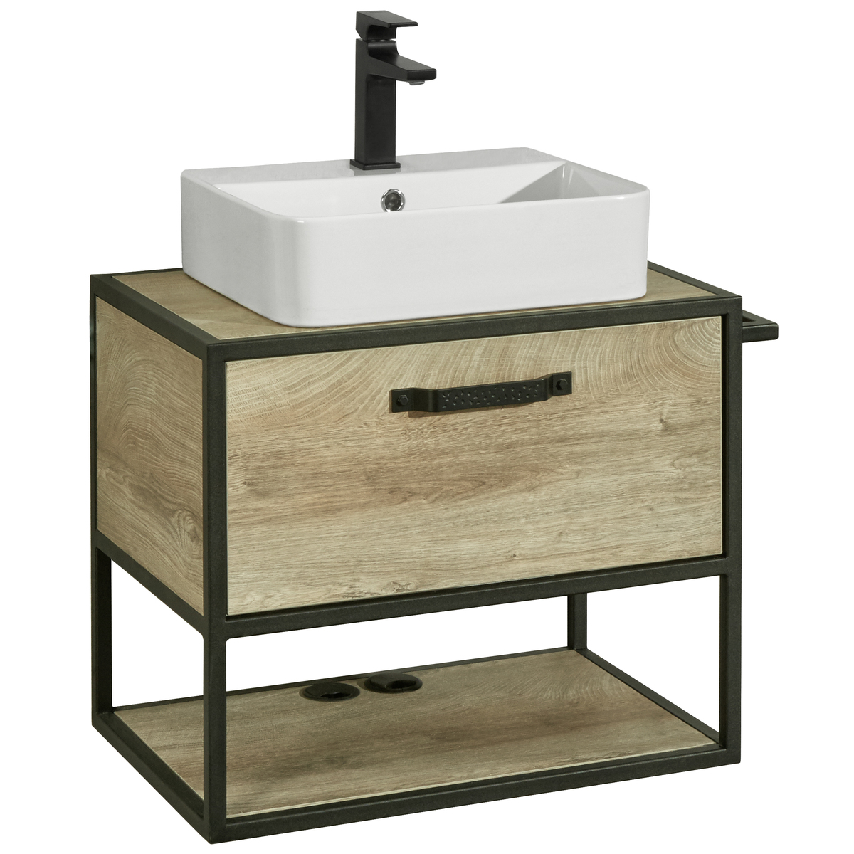 Тумба под раковину Aquaton Лофт 65 (дуб эндгрейн)