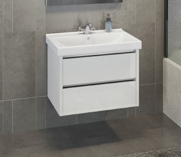 Тумба с раковиной Comforty Дублин 00004137103 75 см (белый) подвесная