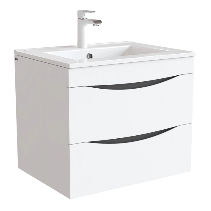 Тумба с раковиной IDDIS Cloud CLO60W0i95K 60 см (белый) подвесная