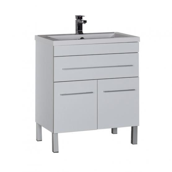 Тумба под раковину Aquanet Верона 75 см (белый) 1 ящик 2 дверцы напольная