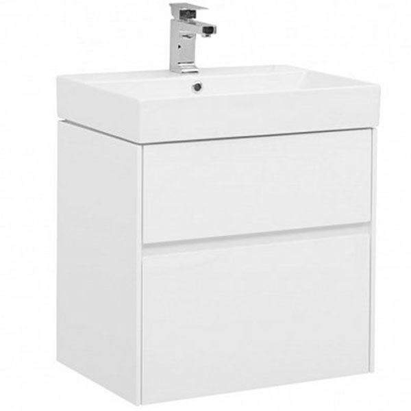 Тумба под раковину Aquanet Бруклин 60 см (белый) подвесная