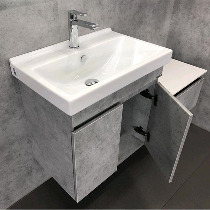 Тумба с раковиной Comforty Осло 00-00000835 60 см (бетон светлый) подвесная