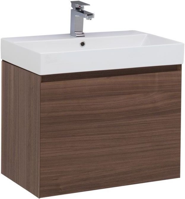 Тумба под раковину Aquanet Нью-Йорк 70 см (шпон/орех) подвесная