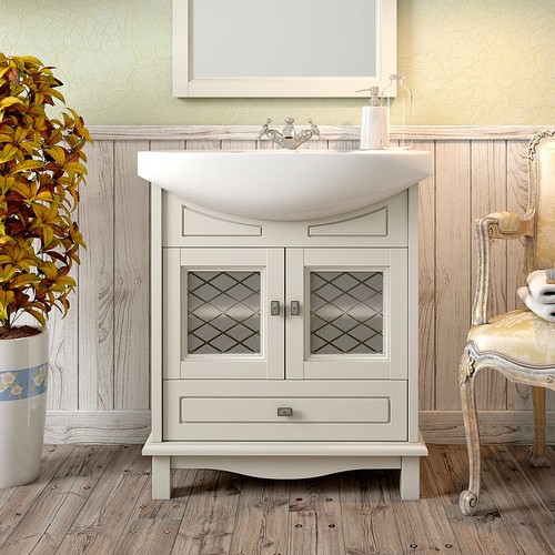 Тумба под раковину Opadiris Омега 00-00003138 65 см (слоновая кость) напольная