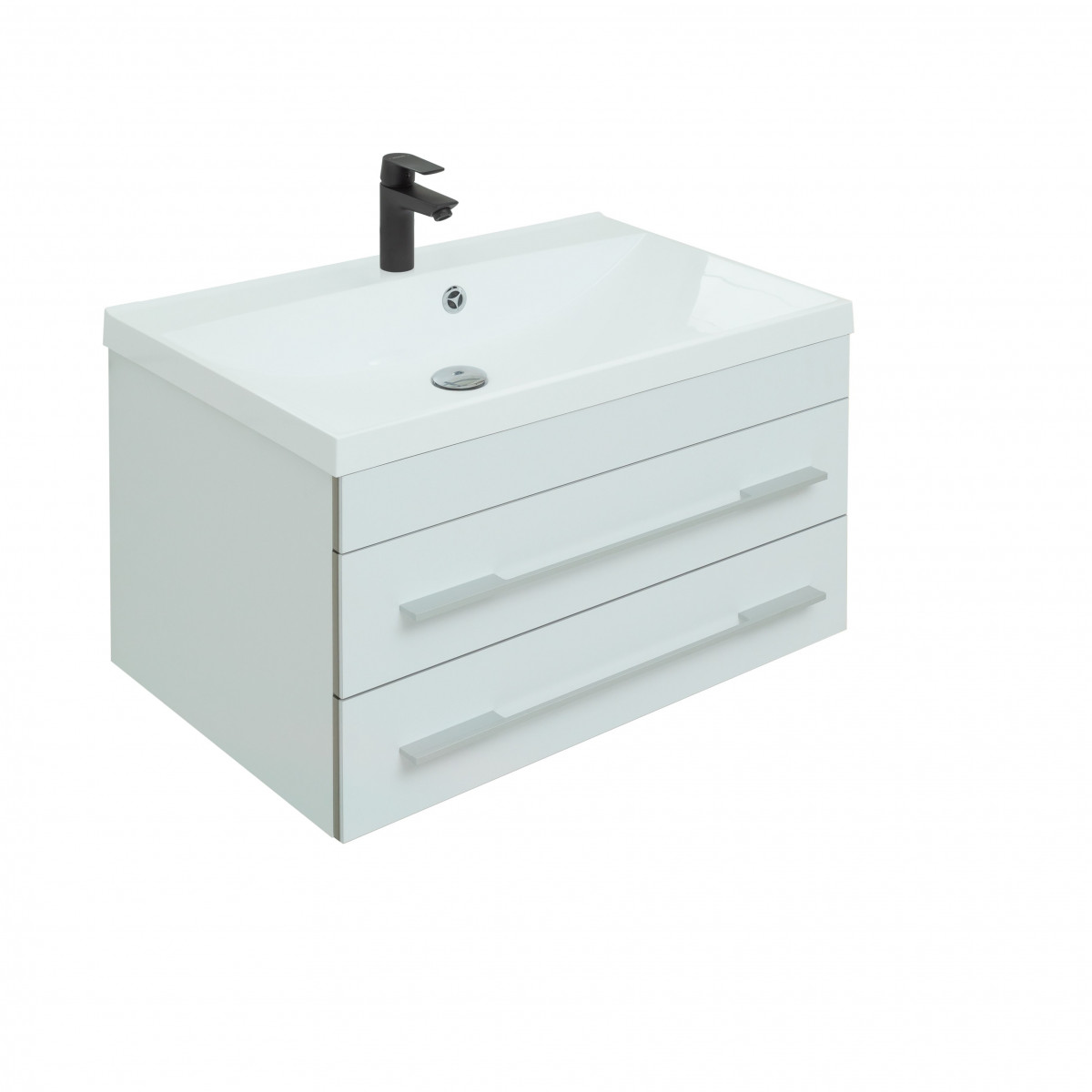 Тумба под раковину Aquanet Верона 75 см (белый матовый) подвесная