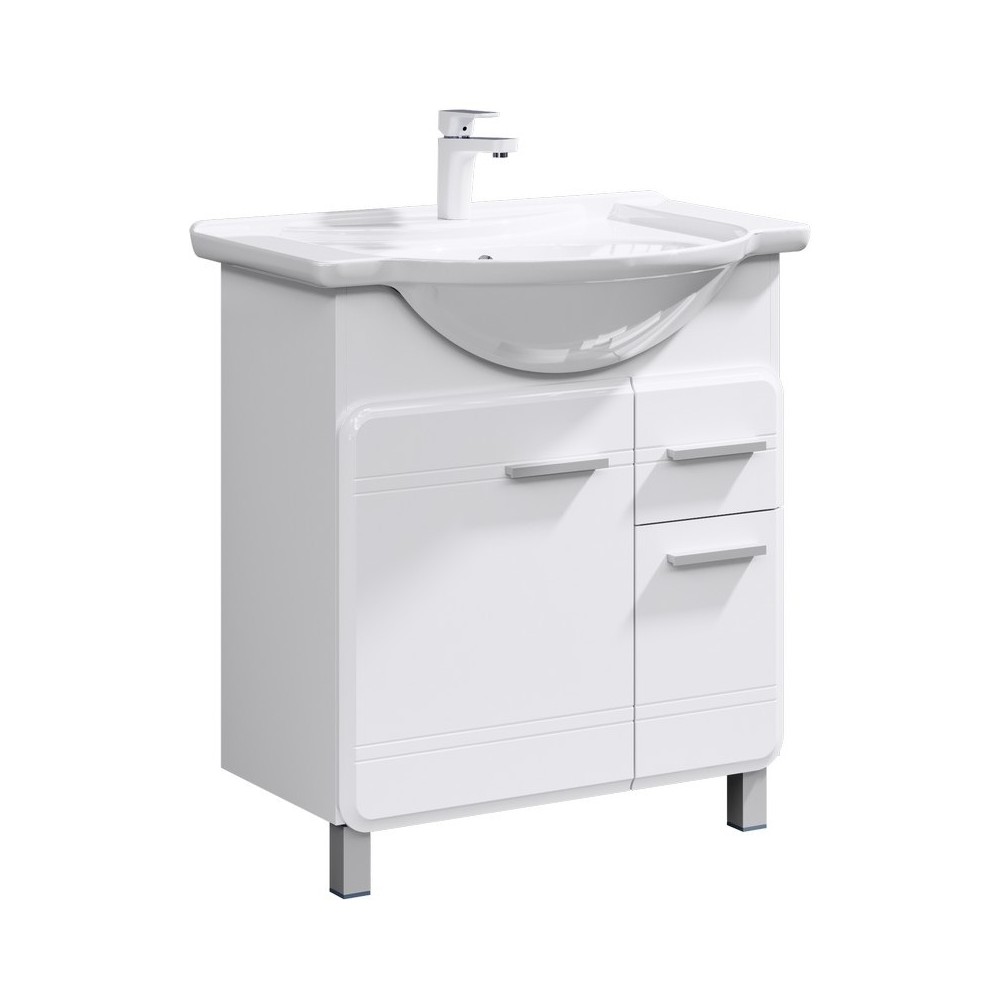 Тумба под раковину Aqwella Корсика KOR0107 75 см (белый) напольная