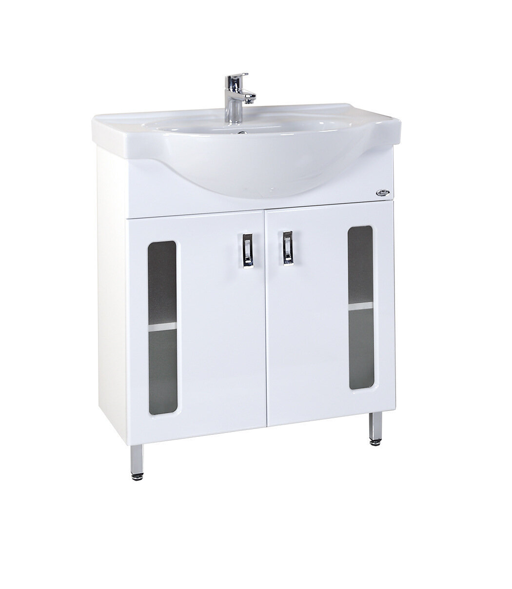 Тумба под раковину Onika Кристалл 107024 70 см (белый) напольная