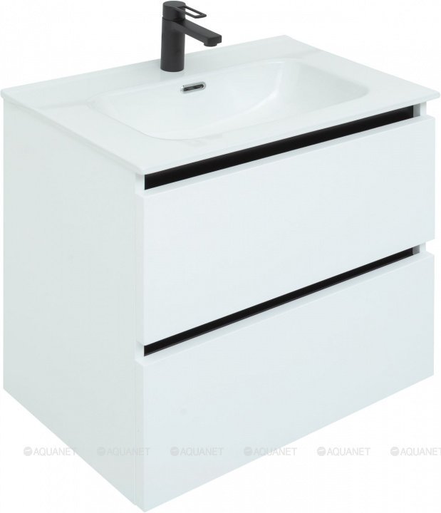 Тумба под раковину Aquanet De Aqua Ариетта NEW 60 см (белый матовый ) подвесная