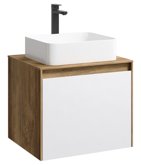 Корпус тумбы под раковину Aqwella Mobi MOB0106DB 60 см без фасада (дуб балтийский) подвесной
