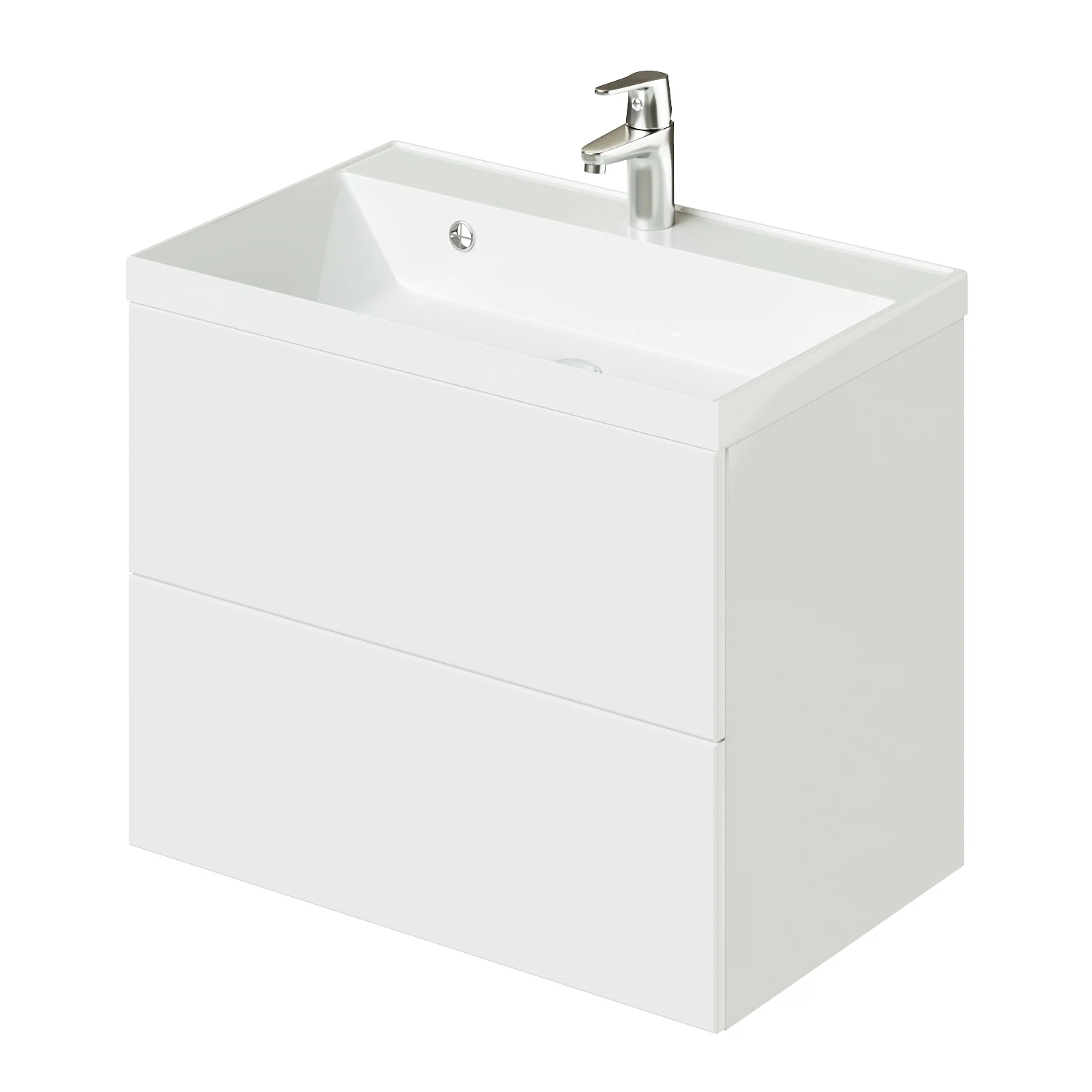 Тумба с раковиной Итана Icon 4657784353745 70 см (белый) подвесная