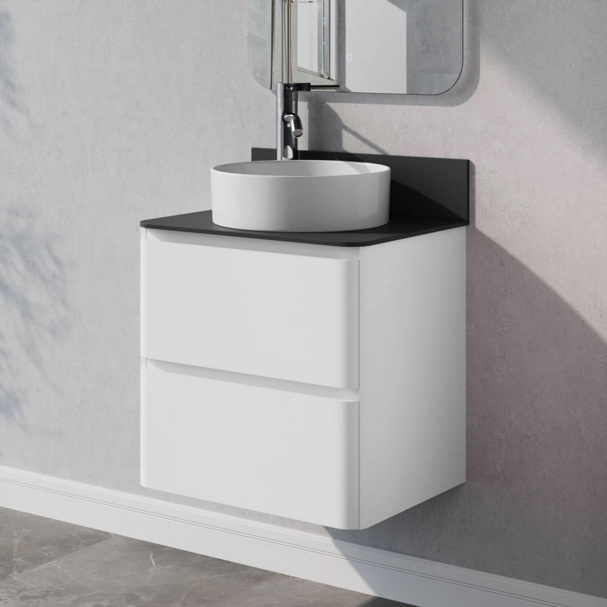 Тумба со столешницей Итана Roberto 4657810336162 60 см (эмаль белый) подвесная