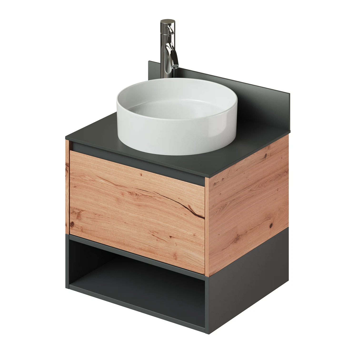 Тумба со столешницей Итана Amelia 2.0 4657792957614 60 см (дуб эвок прибрежный) подвесная