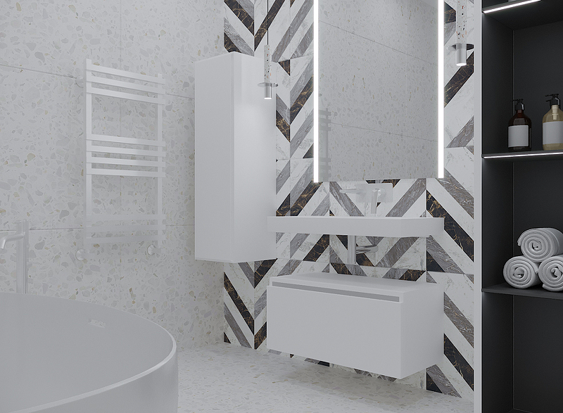 Тумба под столешницу ArmadiArt Vallessi UNO-S 897-060-W 60 см (белый)