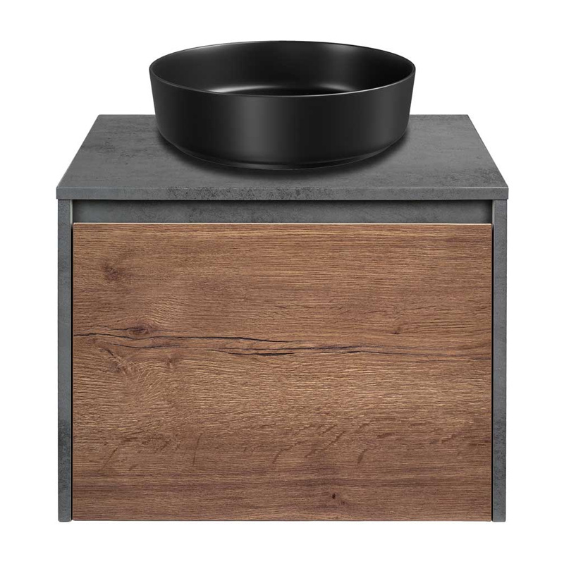 Тумба под раковину Vincea Mesa VMC-2MS600TB 60 cм (T.Oak/ Beton) подвесная