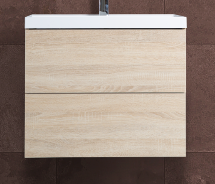 Тумба под раковину Art&Max Verona-Push AM-Verona-Push-600-2C-SO-RS-TS 60 см (дуб сонома светлый) подвесная