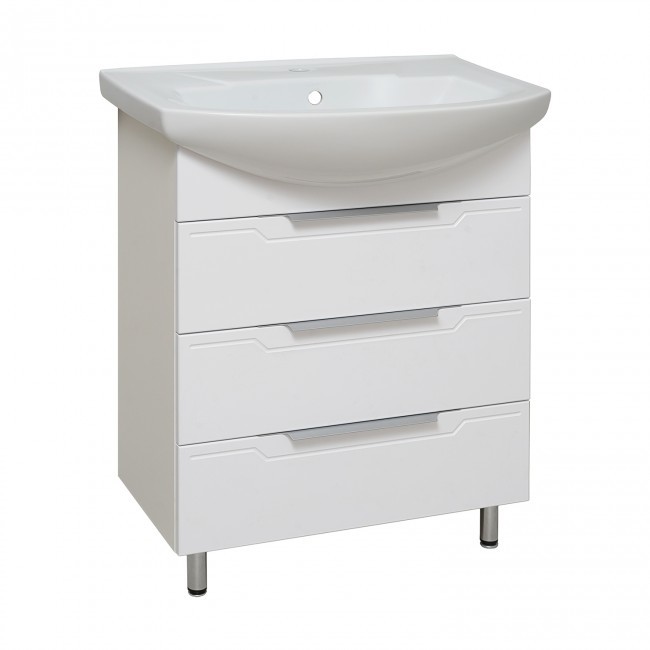 Тумба под раковину Runo Верона 00000001145 65 см (белый) напольная