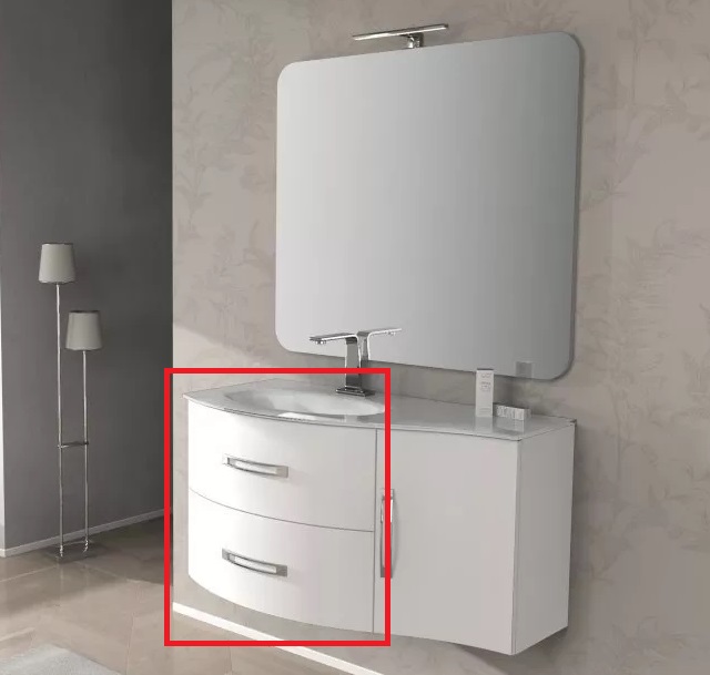 Тумба под раковину Cezares Sting 54657 70 см (белый) подвесная