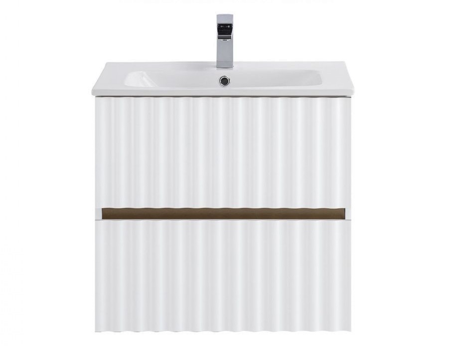 Тумба под раковину Art&Max Elegant AM-ELEGANT-600-2C-SO-BM-LED 60 см (белый матовый) подвесная