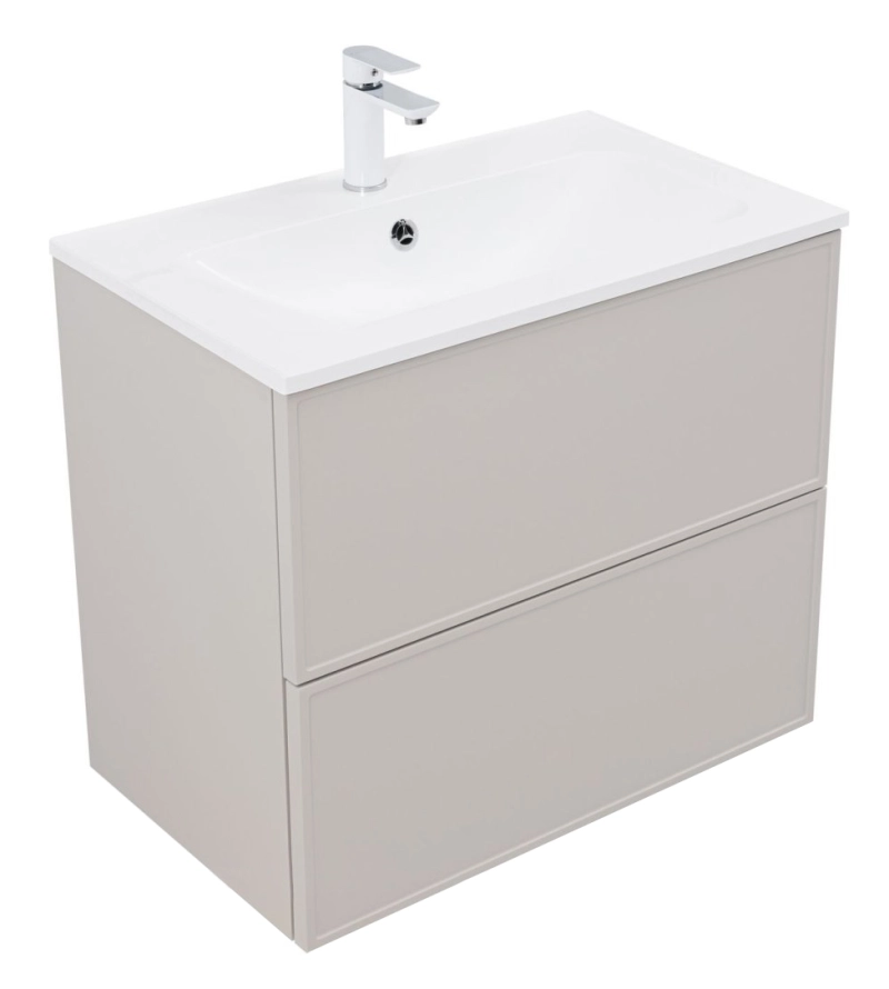 Тумба под раковину Aquanet Арт 343967 75 см (бежевый) подвесная