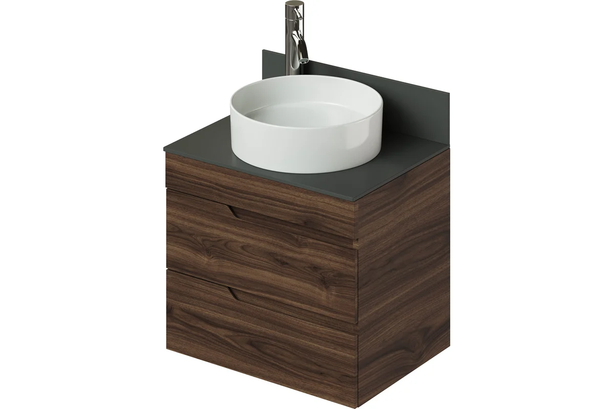 Тумба со столешницей Итана Alexa 4657834372696 60 см (орех пекан шоколад стронг) подвесная