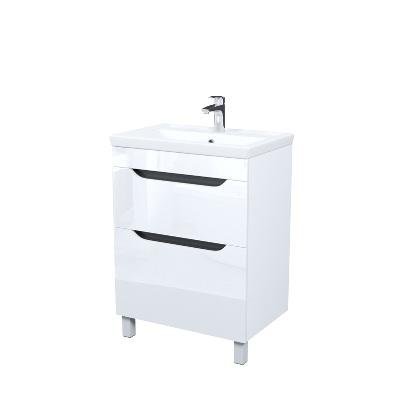 Тумба с раковиной IDDIS Ray RAY60WFi95K 60 cм (белый) напольная