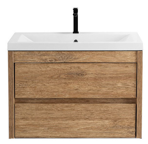 Тумба под раковину Art&Max Family Family-M-750-2C-SO-HG 75 см (дуб харбор золотой) подвесная