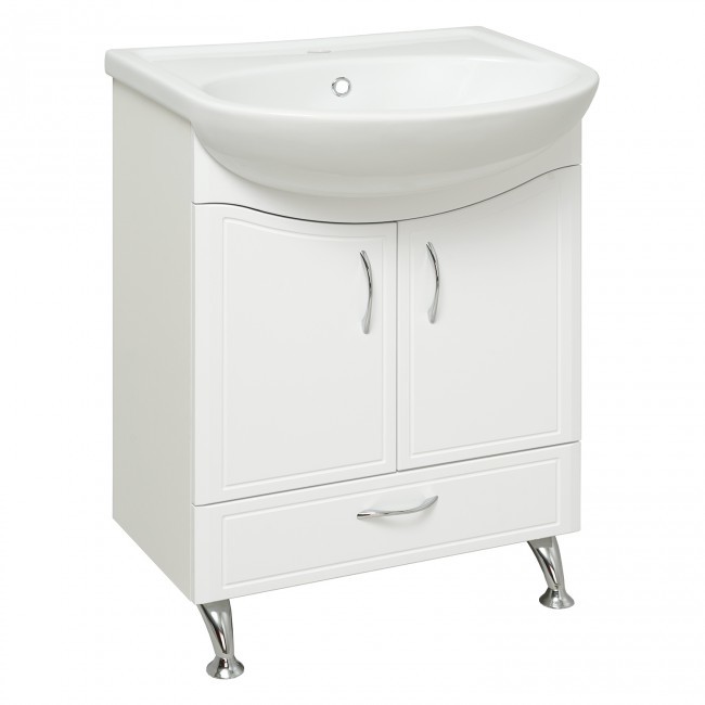 Тумба под раковину Runo Севилья 00000000791 60 см (белый) напольная