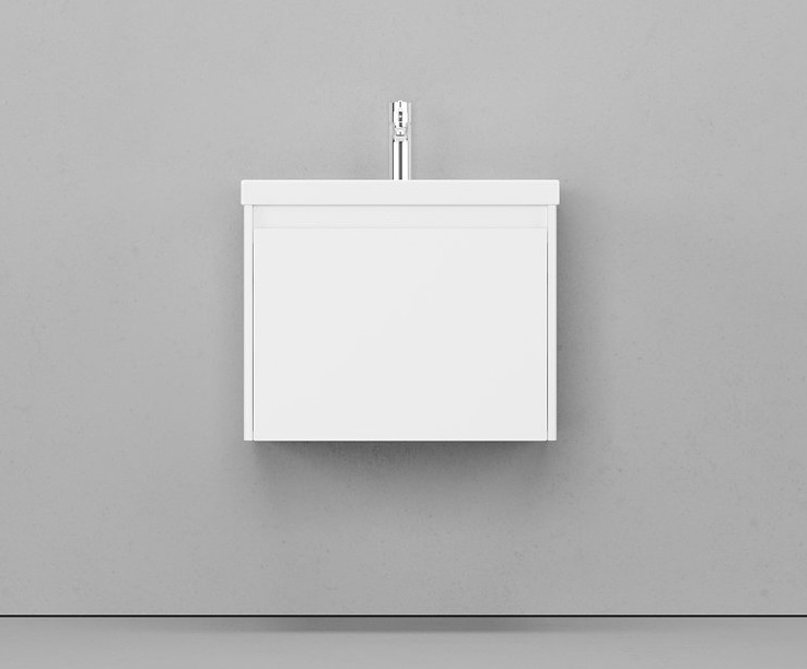 Тумба под раковину Velvex Klaufs 60 см (белый) 1 ящик, подвесная