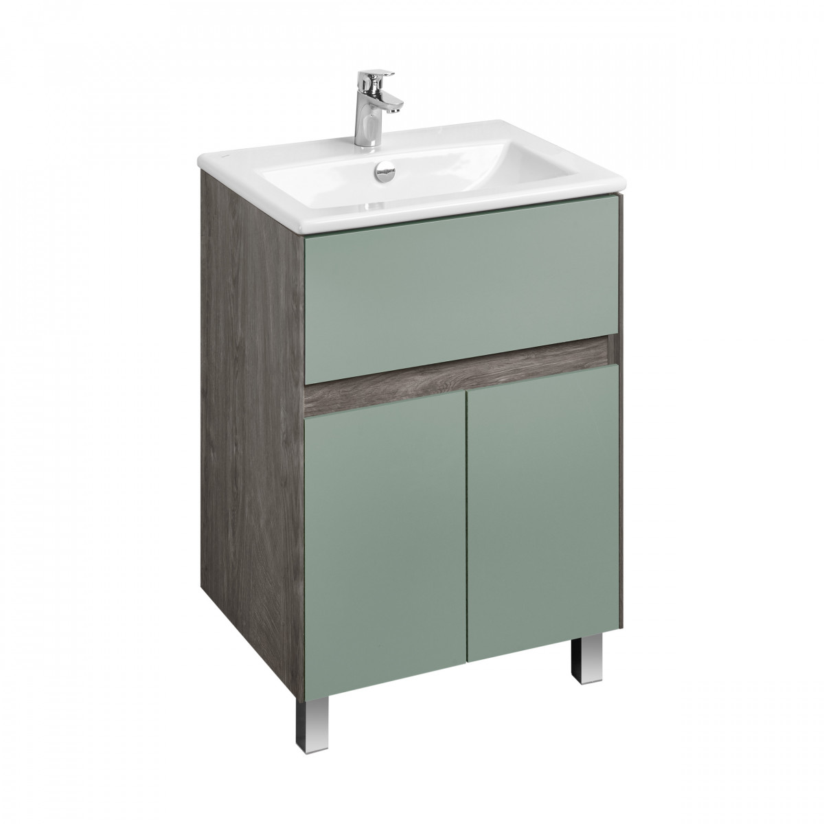 Тумба под раковину Aquaton Форест 1A278201FR9C0 60 см (дуб рошелье/сумеречный голубой) напольная