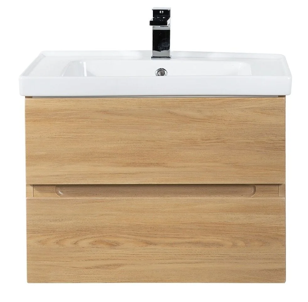 Тумба под раковину Art&Max Techno AM-Techno-700-2C-SO-LW674 70 см (дуб мадейра янтарь) подвесная