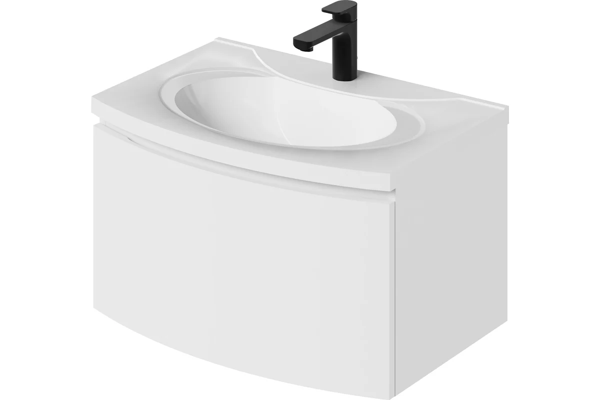 Тумба с раковиной Итана Arko Y 4657836463583 70 см (эмаль белый матовый) подвесная