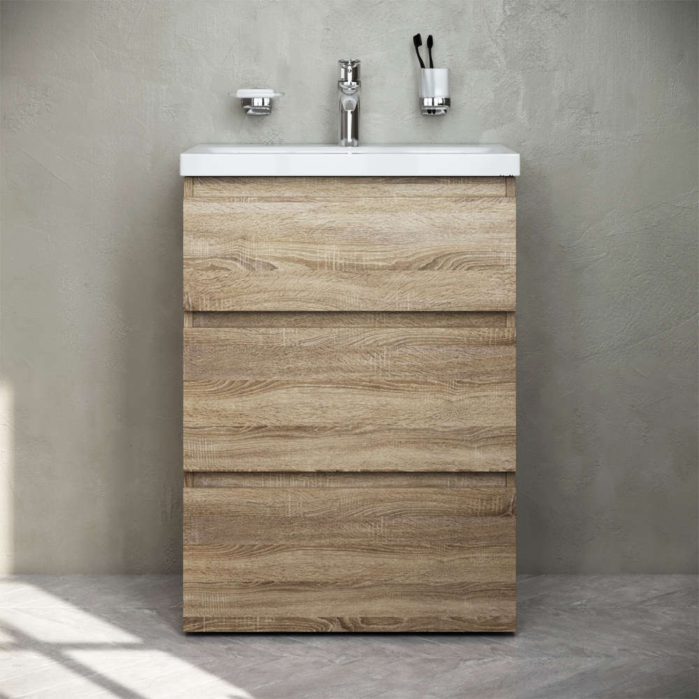 Тумба под раковину AM.PM Gem S M91FSX0602OF 60 см (светлый дуб) напольная