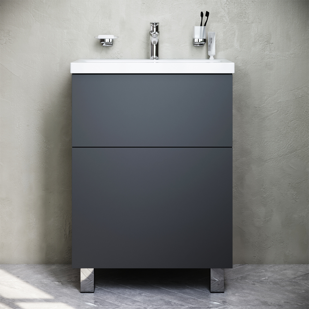 Тумба под раковину AM.PM Gem M90FSX06022GM32 60 см (графит матовый) напольная
