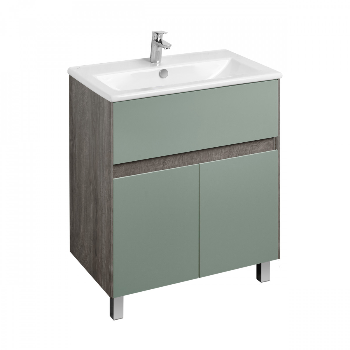 Тумба под раковину Aquaton Форест 1A278301FR9C0 75 см (дуб рошелье/сумеречный голубой) напольная