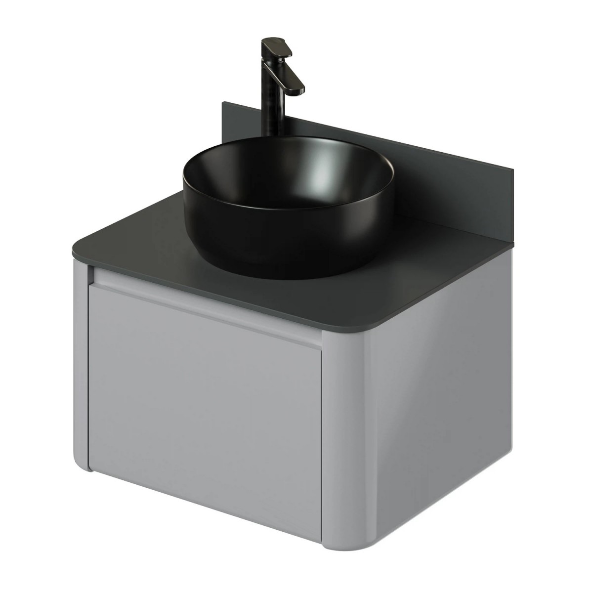 Тумба со столешницей Итана Pronto 4657810339934 60 см (эмаль серый матовый) подвесная