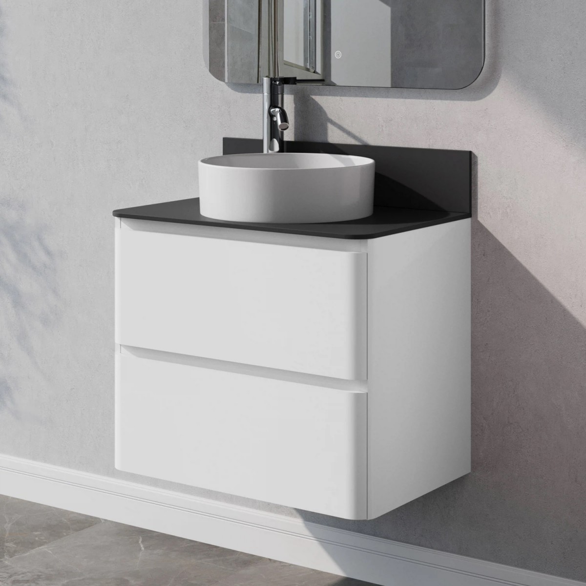 Тумба со столешницей Итана Roberto 4657810336209 70 см (эмаль белый) подвесная