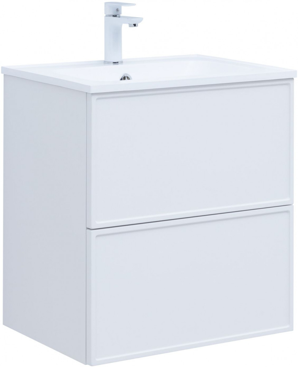 Тумба под раковину Aquanet Арт 313254 60 см (белый матовый) подвесная