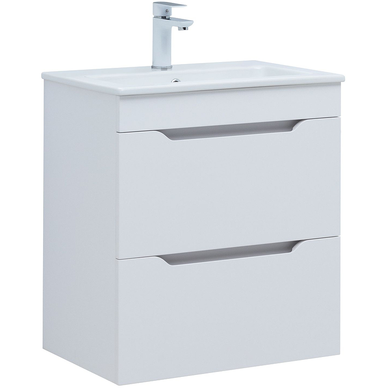 Тумба под раковину Aquanet Практика 330457 60 см (белый матовый) подвесная