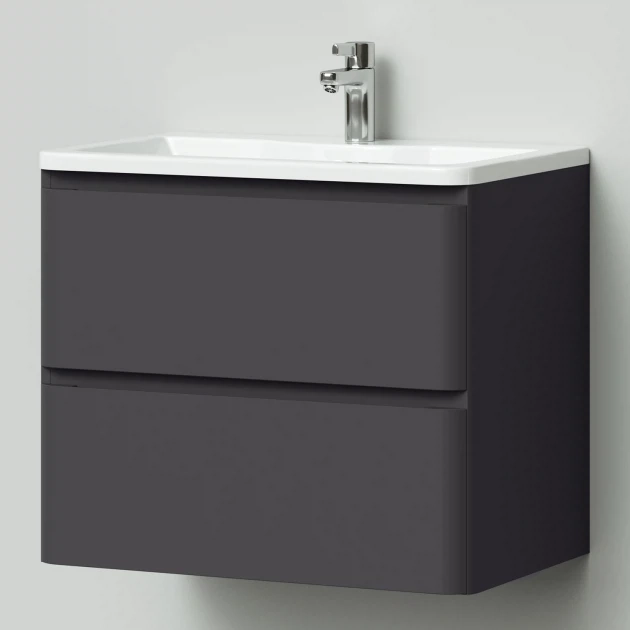 Тумба с раковиной Итана Roberto 4657784358368 70 см (графит) подвесная