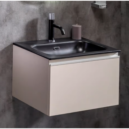 Тумба под раковину ArmadiArt Vallessi 837-060-С 60 см (кашемир матовый) подвесная