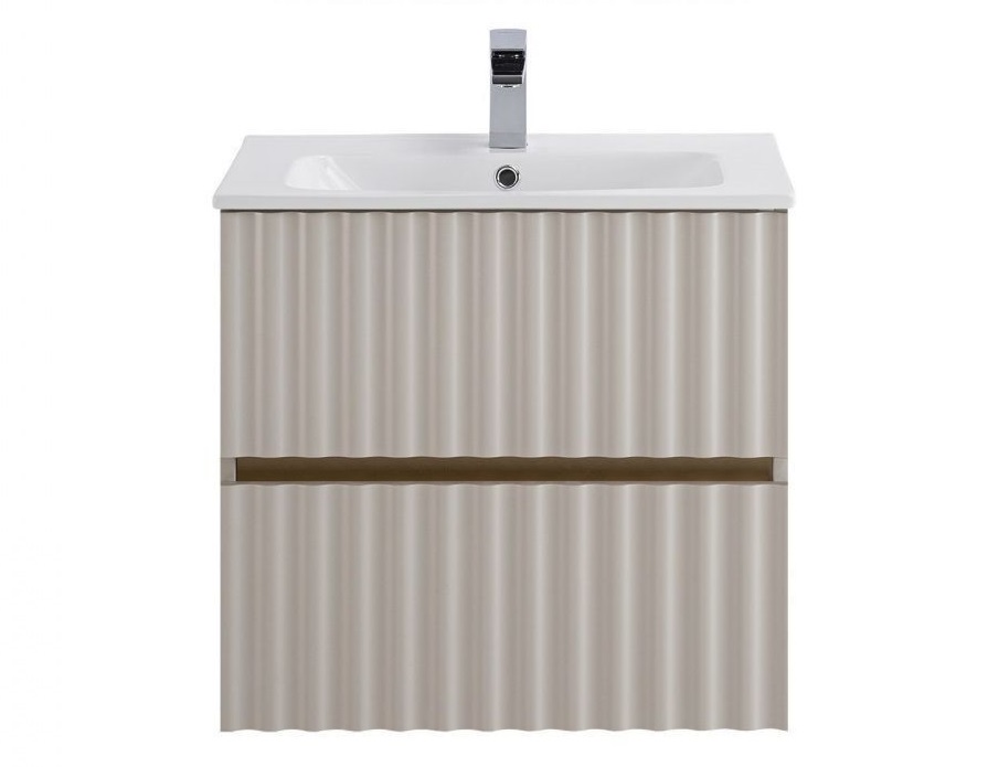 Тумба под раковину Art&Max Elegant AM-ELEGANT-600-2C-SO-GCM-LED 60 см (светло-серый матовый) подвесная