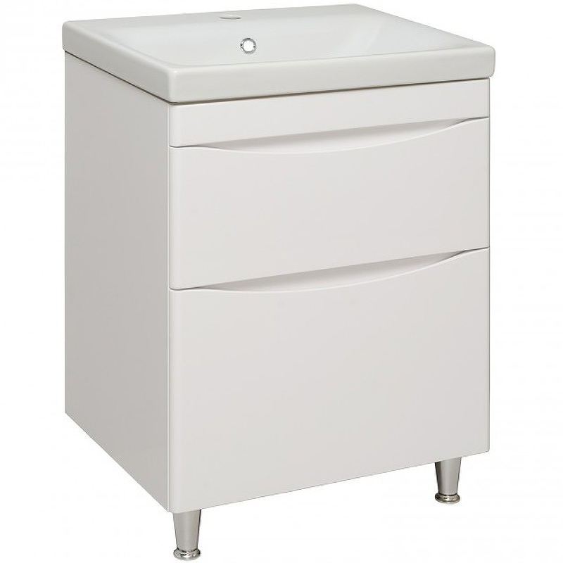 Тумба под раковину Runo Афина 00-00001169 60 cм (белый) напольная