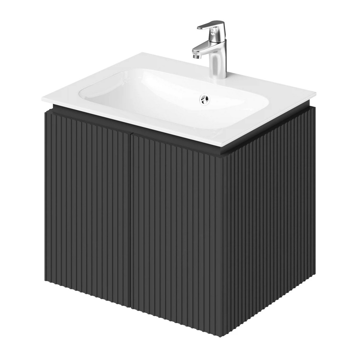 Тумба с раковиной Итана BAND 4657826222619 60 см (графит) подвесная