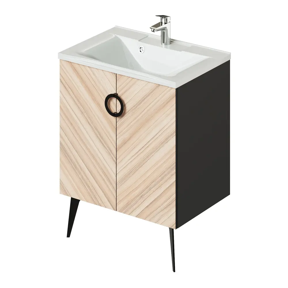 Тумба с раковиной Итана Palladio 4657810333734 65 см (кокоболо) напольная