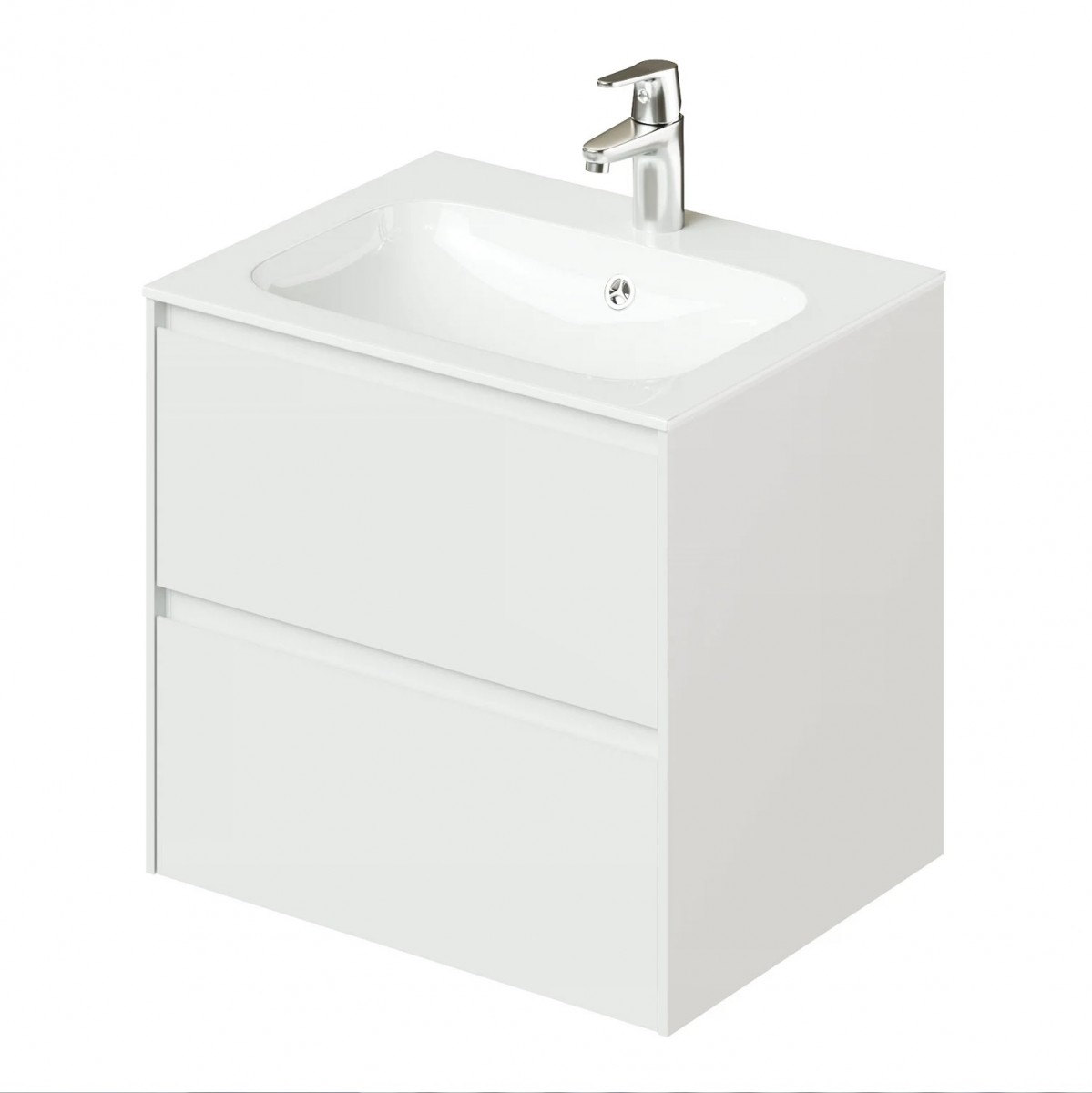 Тумба с раковиной Итана Slim 4657810333833 60 см (белый матовый) подвесная