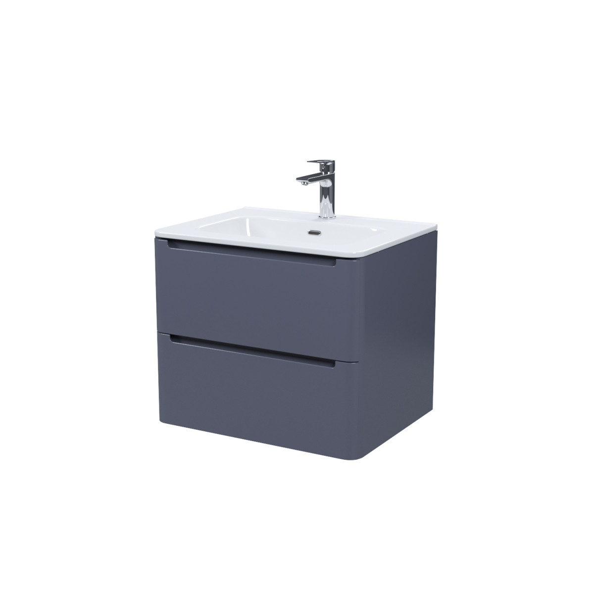 Тумба с раковиной IDDIS Edifice EDI60D0i95K 60 см (темно-серый) подвесная