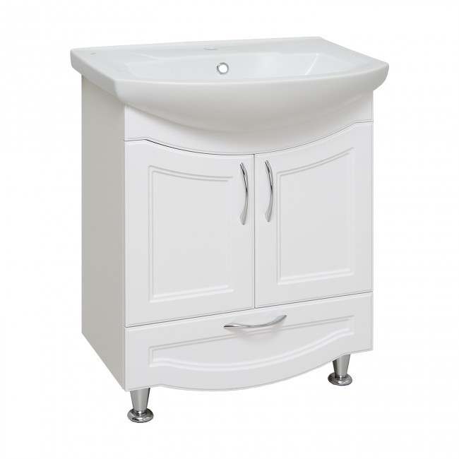 Тумба под раковину Runo Неаполь 00-00001033 65 см (белый) напольная