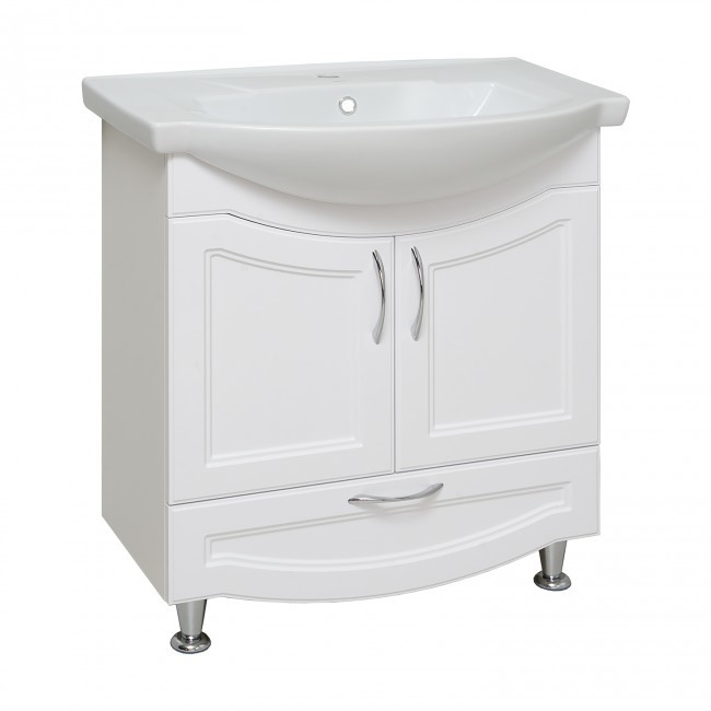 Тумба под раковину Runo Неаполь 00-00001034 75 см (белый) напольная