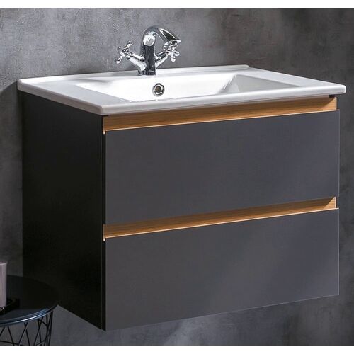 Тумба под раковину ArmadiArt Capolda 849-065-A 65 см (антрацит)