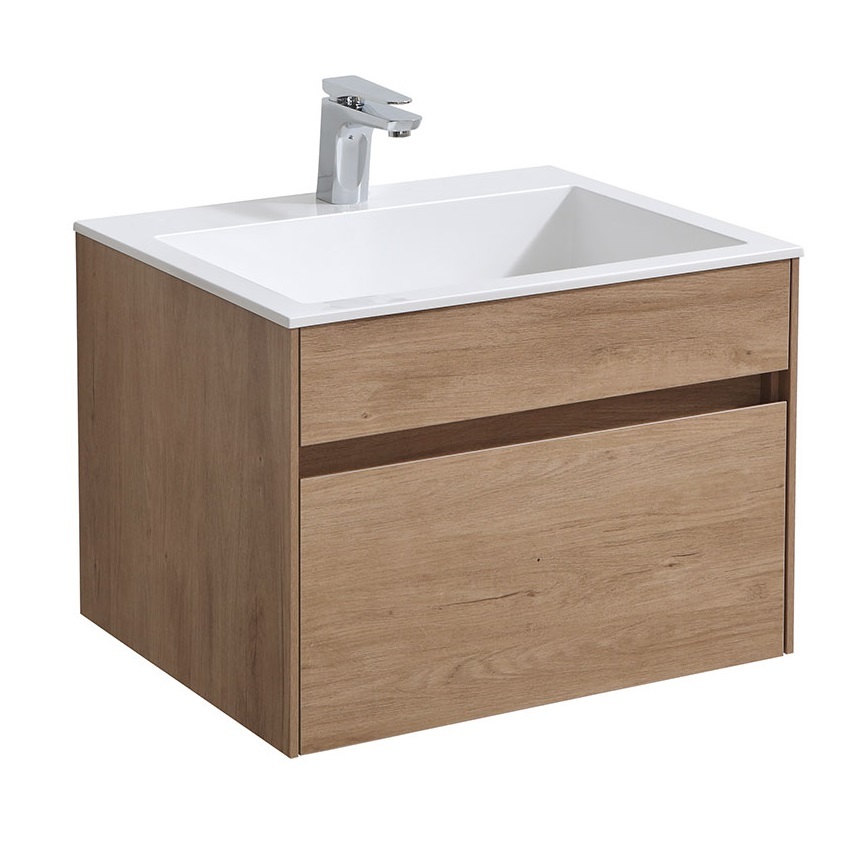 Тумба под раковину Vincea Chiara VMC-2C600NO 60 cм (N.Oak) подвесная